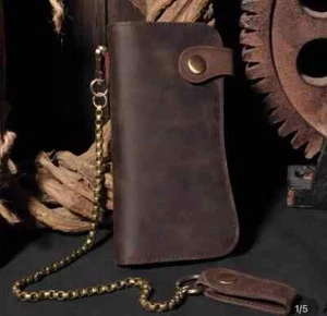 Men's Detailed Embossed Leather Dragon Wallet- Men wallet leather Dragon wallet- - Picture 1 of 2
