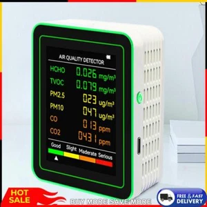6-in-1-Luftqualitätsmonitor, Formaldehyd-Detektor, genauer CO2-Messgerät, Gasdet - Bild 1 von 17