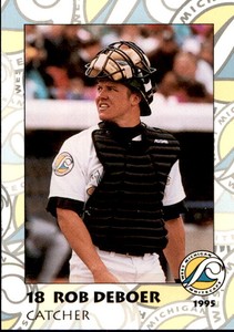 1995 West Michigan Whitecaps Team Issue #18 Rob DeBoer Omaha Nebraska NE Card