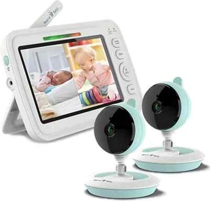 Heart of Tafiti Baby Monitor with Cameras and Night Vision, 5" 720P HD Quad View - Picture 1 of 3