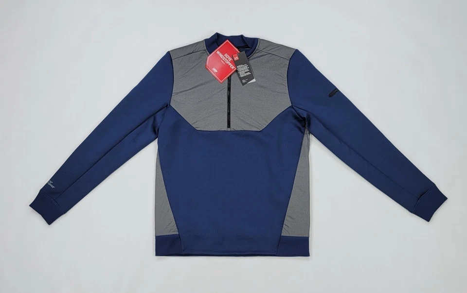 Under Armour Mens Jacket M Blue Unstoppable Windstopper 1/2 Zip 1317899