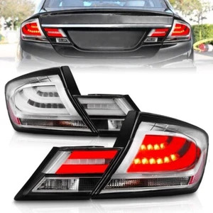 FITS HONDA CIVIC 13-15 4DR SEDAN ONLY LED TAIL LIGHTS CHROME 321325 - Picture 1 of 6