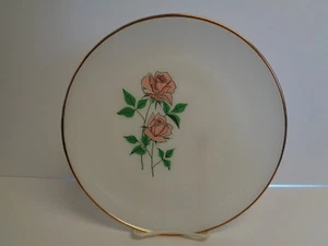 Fire-King Anniversary Rose Milk Glass Salad Plate 7-1/4" Anchor Hocking - Picture 1 of 1
