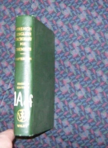 French English Dictionary For Chemists - Patterson 2nd Ed hard. 1954 chemistry - Picture 1 of 4