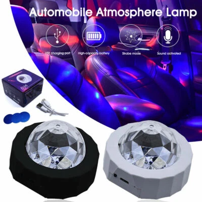 RGB LED Disco Party Light Stage Ball Lights Car Strobe DJ Sound Activated Lamp - Image 1 of 4
