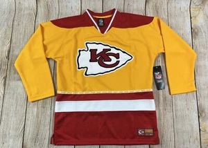 NWT NFL Team Apparel Kansas City Chiefs Hockey Jersey Size Youth Large 14-16 - Picture 1 of 7