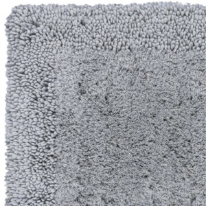 Hotel Style Cotton Blend Solid Bath Rug, 17" x 24", Silver - Picture 1 of 4