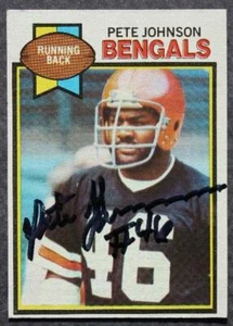 Cincinnati Bengals Star Pete Johnson signed autograph 1979 Topps football card-- - Picture 1 of 1