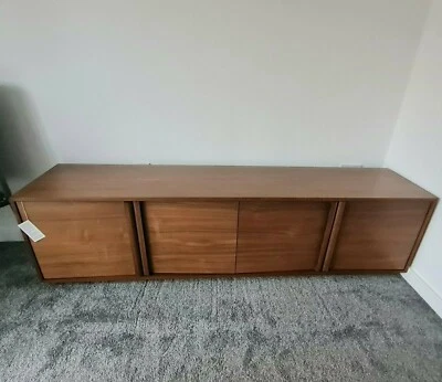 Hollis media console (198cm) cool walnut - Image 1 of 4