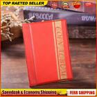 120 Pocket Coins Collection Book COMMEMORATIVE COIN Storage Brackets Red