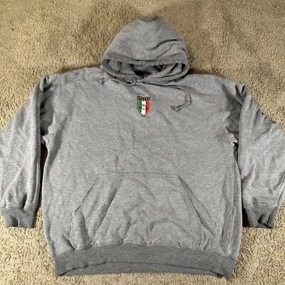 Suéter Kappa Adulto Gris Medio Italia Sudadera con Capucha Cordones Fútbol Fútbol Foto 1 de 4