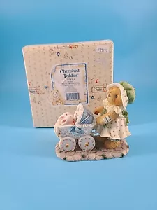 Cherished Teddies Jessica A Mothers Heart Full Of Love Girl Bear Pushing Bunnies - Bild 1 von 5