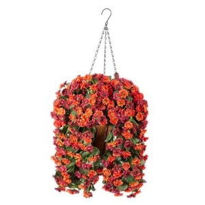 Fall Flowers Artificial for Decoration,Artificial Hanging Flowers Orange Brown - Picture 1 of 8