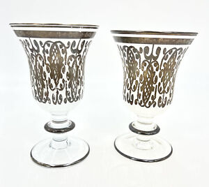 Arte Italica Vetro Silver Water Goblet Set Of 2