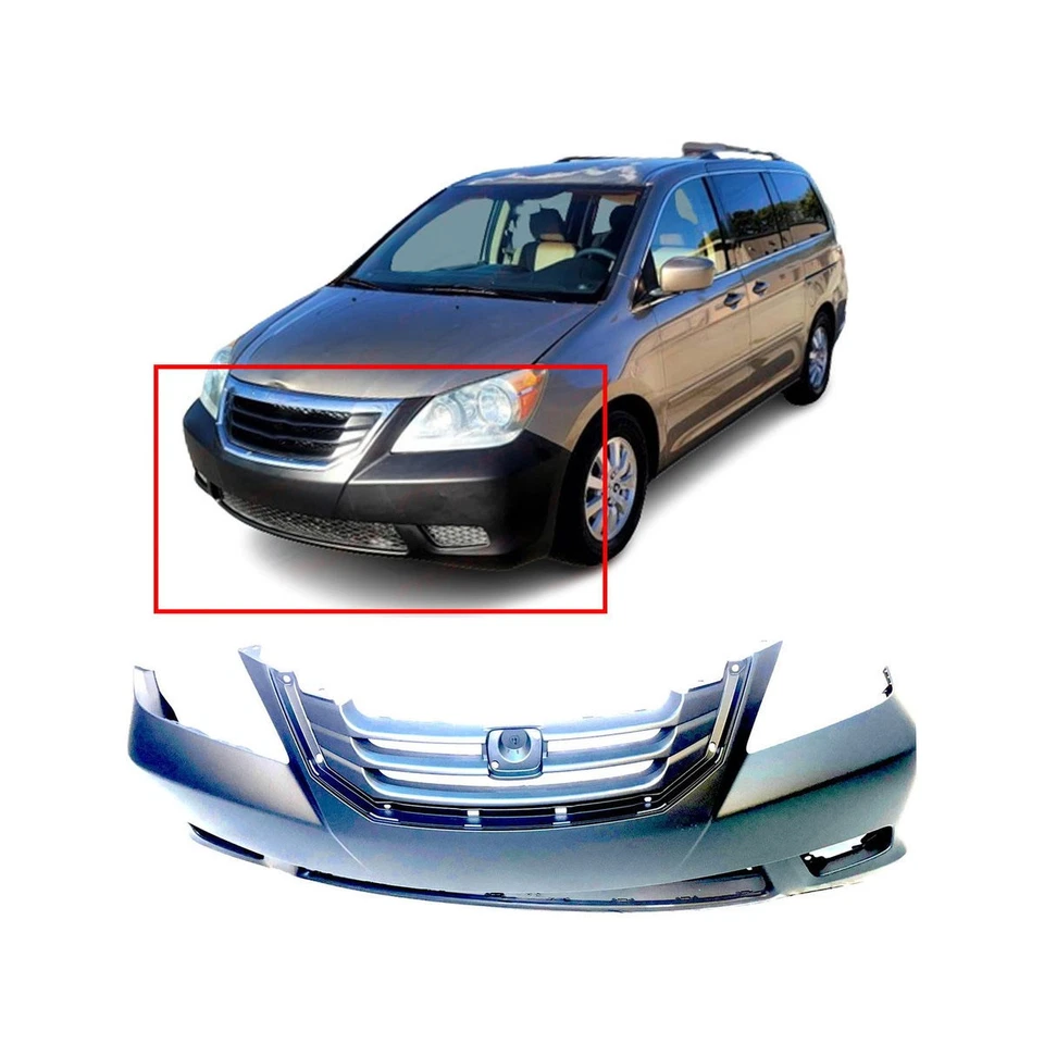Bumper Cover for 2008 2009 2010 Honda Odyssey Van 08-10 HO1000257 Front Primed - Image 1 of 4
