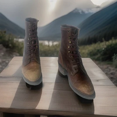 Botas de trabalho femininas Durango desgastadas resistentes ao deslizamento marrom tamanho EUA 8M - Imagem 1 de 4