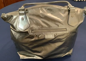 MZ Wallace Metallic Pewter Quilted Sutton Satchel Strap Stylish - Bild 1 von 9