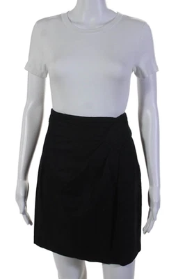 Vestido midi Nanette Lepore para mujer de lana plisado forrado con cremallera negro talla 4 Foto 1 de 4