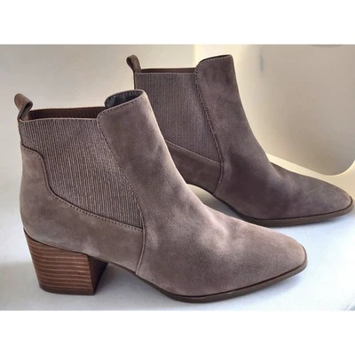 BOOTS/SHOES-ANKLE-Anne Klein-iFlex-Slip On-Parson-Tan Suede-Block Heel-Size 7M - Image 1 of 4