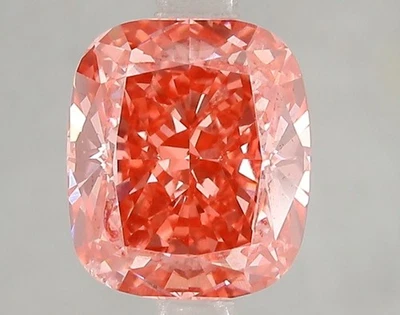 Cushion 3.02ct Fancy Vivid  Pink VS2 CVD IGI Certified Loose Lab Grown Diamond - Image 1 of 3