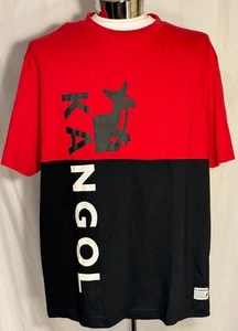 Vintage Kangol Men's Black Red White Short Sleeve Pullover Shirt Sz 2XL - Picture 1 of 5
