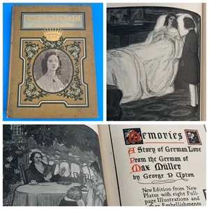 Memories, Max Miller Story of German Love 1902 Illustrated ~ Antique Book USA - Foto 1 di 18