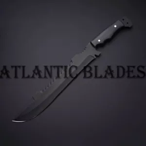 CUSTOM HANDMADE D2 STEEL MASSIVE MACHET BLADE WITH POWDER COATING AND MICARTA - Picture 1 of 2