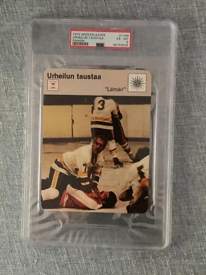Tarjeta de hockey Sportscaster 1979 Finnish Slap Shot Paul Newman PSA 6 EX MT Foto 1 de 2
