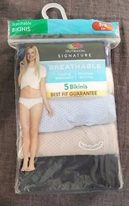 Women's Fruit Of The Loom Signiture Breathable 5-pack Micro-Mesh Bikini Panties - Picture 1 of 2