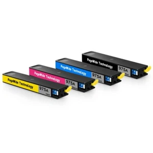 Cartuccia d'inchiostro 4 pz per HP 975A per HP PageWide 352dw 377dw 452 477dn/dw 552dw - Foto 1 di 11