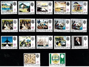 SEYCHELLES - 1969-73 DEFINITIVOS HISTÓRICOS 17 valores MNH (falta 85c) - Imagen 1 de 1