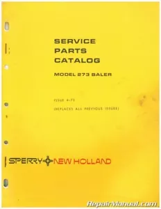 Sperry New Holland 273 Baler Parts Manual - Foto 1 di 1