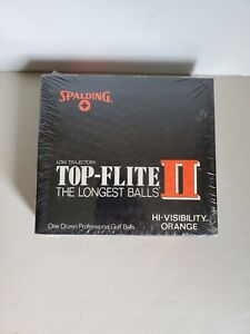 VTG Sealed Spalding Top Flite II Dozen Orange Golf Balls Pack Low Trajectory 