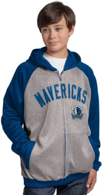 G-III Dallas Mavericks NWT Boys Legend Hooded Full Zip Track Jacket Gray size M - Image 1 of 2