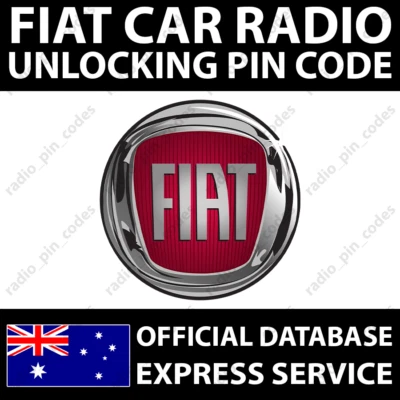 FIAT RADIO UNLOCKING PIN CODE 500 500X DOBLO DUCATO FREEMONT PANDA PUNTO SCUDO - Image 1 of 4