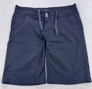 prAna Womens Halle Trail Short 10 Black Nylon Stretch Outdoor 10” Inseam - Picture 1 of 9