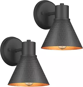 Outdoor Wall Sconces, 2-Pack Wall Lights Fixture, Exterior Farmhouse Porch Light - Picture 1 of 7
