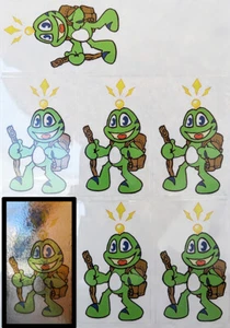 7x Signal wandert -Aufkleber statisch Ablösbar 10x6 cm Geocaching Frosch Sticker - Bild 1 von 4