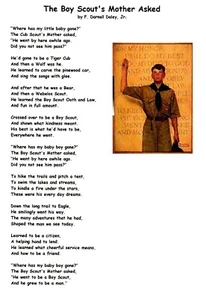 Boy Scout Poem suitable for framing - "The Boy Scout's Mother Asked" signed ! - Picture 1 of 3