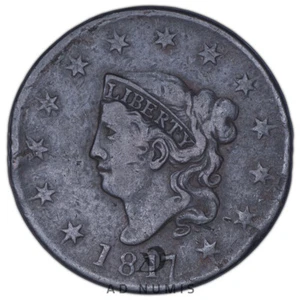 USA One Cent 1817 Liberty "Matron Head" Philadelphia US Münze Kupfer - Bild 1 von 2