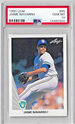 1990 Leaf Jaime Navarro PSA 10 - Image 1 of 2