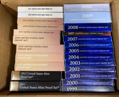 1999-2021 United States Proof Set Lot - With Boxes and COA - Image 1 of 3