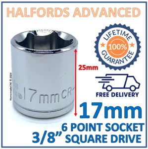 Halfords Advanced 17mm 3/8" Square Drive 6 Point Socket -New- Lifetime Guarantee - Picture 1 of 6