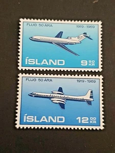 ISLANDE 1969 AERO N°32-33 Yvert 2018 MNH** - Picture 1 of 1