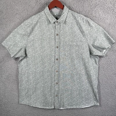 Camisa Taylor Vintage Para Hombre XL Patrón Geométrico Abotonada Hojas Verdes Foto 1 de 4