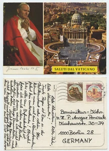56513 - Saluti da Vaticano - Papst Johannes Paul II. - AK, gelaufen 24.5.1987 - Bild 1 von 1
