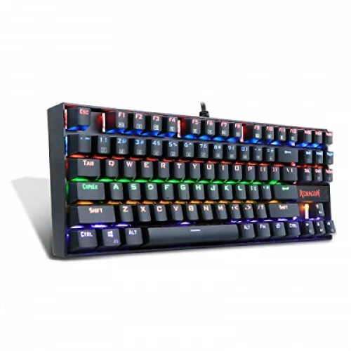 Redragon K552-R Mechanical Gaming Keyboard 87 Keys Small Compact Rainbow Backlit - Image 1 of 1
