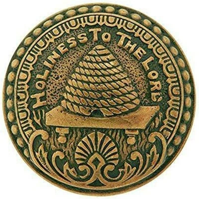 C9B Salt Lake City Temple Paperweight Brass Tone One Moment In Time Mormon LDS