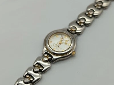 MICKEY MOUSE DISNEY STORE VINTAGE SILVER TONE BRACELET WATCH HEAD BX29 - Image 1 of 4