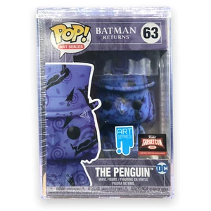 Funko POP! Artist Series: DC Penguin Hard Case Blue Black Targetcon Excl. NEW - Picture 1 of 3